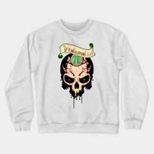 PI Day Irrational Skull Design Forest Green Edition Crewneck Sweatshirt